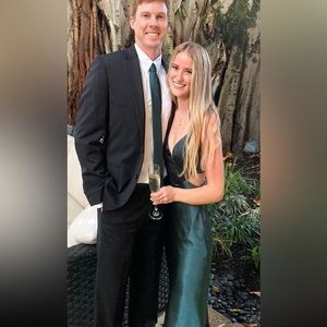 Saints + Secrets Green event dress